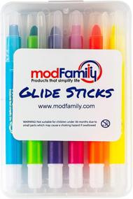 img 4 attached to 🖍️ Modfamily Glide Sticks - Set of 6 Bright Gel Crayons: Washable, Non-Toxic Fun