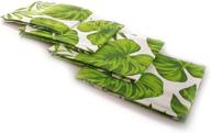 premium 100% cotton monstera hand towel set - kitchen dish towel, tea towel & flour sack towel (pack of 4) логотип