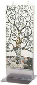 img 2 attached to 🌳 Gustav Klimt Tree of Life Artwork: Hand-Painted Flatyz Candle - Unscented, Dripless, Smokeless, Decorative, Unique Gift Idea and Home Décor Accent