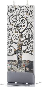 img 3 attached to 🌳 Gustav Klimt Tree of Life Artwork: Hand-Painted Flatyz Candle - Unscented, Dripless, Smokeless, Decorative, Unique Gift Idea and Home Décor Accent