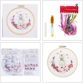 img 3 attached to 🧵 Complete Embroidery Starter Kit for Adults: Includes Cloth, Hoop, Threads, Scissors & Instructions