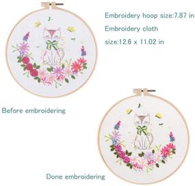 img 2 attached to 🧵 Complete Embroidery Starter Kit for Adults: Includes Cloth, Hoop, Threads, Scissors & Instructions