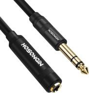 🎧 hosongin 1/4 inch headphone guitar extension cable cord, 6.35mm trs male to female stereo audio cable, 5ft logo