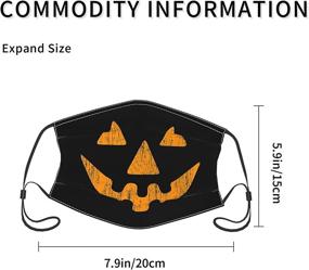 img 1 attached to Halloween Reusable Bandanas Washable Adjustable