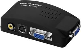 img 2 attached to Black SIENOC Laptop AV S-video Video 💻 to VGA TV Converter Switch Box for PC