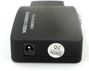 img 1 attached to Black SIENOC Laptop AV S-video Video 💻 to VGA TV Converter Switch Box for PC