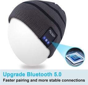 img 2 attached to 🎧 Winter Unisex Bluetooth Beanie Hat with Wireless Headphone Headset Earphone Stereo Speaker Mic Hands-Free - Ideal for Outdoor Sport, Skiing, Snowboarding, Skating, Hiking, and Camping