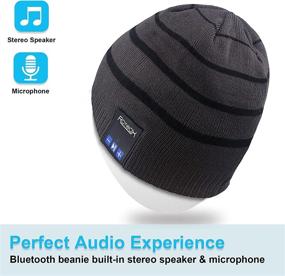 img 1 attached to 🎧 Winter Unisex Bluetooth Beanie Hat with Wireless Headphone Headset Earphone Stereo Speaker Mic Hands-Free - Ideal for Outdoor Sport, Skiing, Snowboarding, Skating, Hiking, and Camping