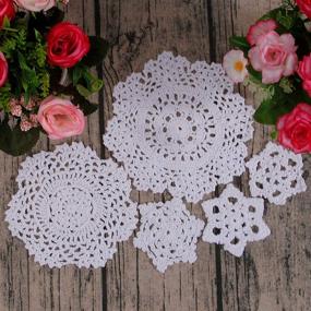 img 1 attached to ❄️ Cotton Crochet Snowflake Doilies by TOSEEY