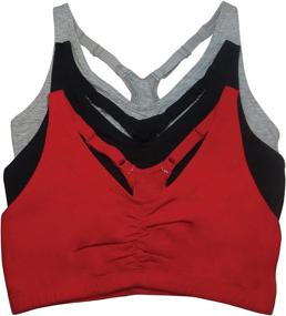 img 1 attached to Fruit Loom Shirred Sportsbra Heather Women's Clothing in Lingerie, Sleep & Lounge