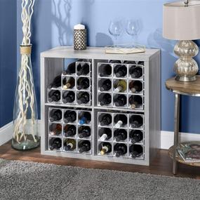 img 1 attached to 🍷 Stakrax Stackable Modular Wine Rack - Set of 30 Bottles (25 Modules, 5 Top Plates) in Silver - Efficient Storage and Organization Solution with Easy Assembly