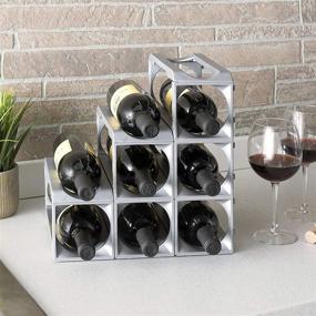 img 3 attached to 🍷 Stakrax Stackable Modular Wine Rack - Set of 30 Bottles (25 Modules, 5 Top Plates) in Silver - Efficient Storage and Organization Solution with Easy Assembly
