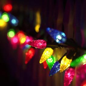 img 2 attached to Twinkle Star C6 Christmas String Lights, 100 LED 33ft Fairy Lights: Indoor Outdoor Decor in 8 Modes - Multicolor