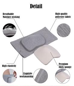 img 3 attached to LZEEM Soft Kneepads Cotton Volleyball Tennis 1 Pair-Women Pole Dance Yoga Knee Protector Guards For Athletic Use Adult Cycling Gym Workout Exercise Skating Knee Brace Support With Sponge (Gray