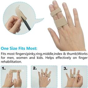 img 3 attached to 🖐️ ORANDESIGNE Finger Splints Wraps - Support and Protection for Trigger Finger, Broken Finger, & More (12 Pack)