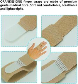 img 2 attached to 🖐️ ORANDESIGNE Finger Splints Wraps - Support and Protection for Trigger Finger, Broken Finger, & More (12 Pack)