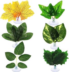 img 4 attached to 🐠 Enhance Your Betta Fish Habitat with Juexica Betta Fish Leaf Pad: Lightweight, Realistic, and Relaxing Fish Tank Decorations - 6 Piece Set