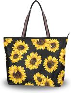 zoeo sunflower summer handbags shopper women's handbags & wallets and totes logo