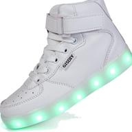 ehyseli ehyseli kids led light up shoes usb flashing sneakers for toddler boys girls child unisex 31 white numeric_13 logo