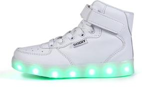 img 3 attached to Ehyseli Ehyseli Kids LED Light Up Shoes USB Flashing Sneakers For Toddler Boys Girls Child Unisex 31 White Numeric_13