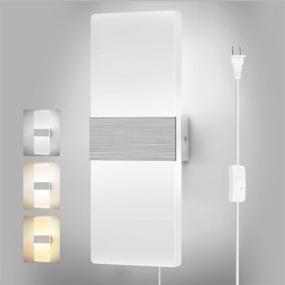 img 4 attached to 💡 LIGHTESS Plug in Wall Sconce: Adjustable Color Temperature LED Wall Lamp for Living Room & Bedroom