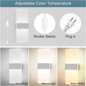 img 2 attached to 💡 LIGHTESS Plug in Wall Sconce: Adjustable Color Temperature LED Wall Lamp for Living Room & Bedroom