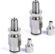 🔌 pack of 2 viair 11490 dot approved inflation valve for 1/4" air line - ptc style, nickel plated logo