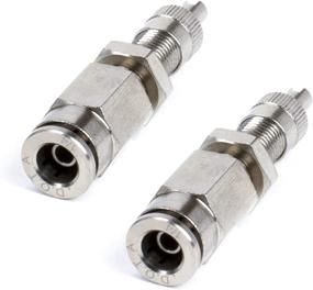 img 1 attached to 🔌 Pack of 2 VIAIR 11490 DOT Approved Inflation Valve for 1/4" Air Line - PTC Style, Nickel Plated
