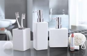 img 1 attached to Modern Porcelain Bathroom Liquid Dispenser