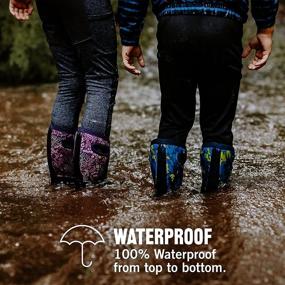 img 3 attached to BOGS Unisex-Child York Boys and Girls Waterproof Winter Rain Boot: Insulated Rubber & Neoprene