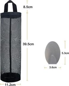 img 4 attached to 🗑️ Mesh Garbage Bag Sulimy Plastic Bag Holder Dispensers: Convenient Hanging Storage Solution for Home and Kitchen – 2pcs Folding Trash Bag Organizer with Hooks