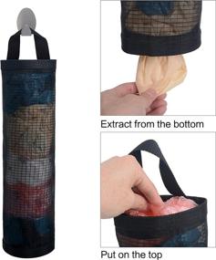 img 2 attached to 🗑️ Mesh Garbage Bag Sulimy Plastic Bag Holder Dispensers: Convenient Hanging Storage Solution for Home and Kitchen – 2pcs Folding Trash Bag Organizer with Hooks