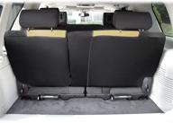 fh group fb039013beige multifunctional cloth split bench car seat cover (full coverage car bench cover- backrest is covered on all sides) logo