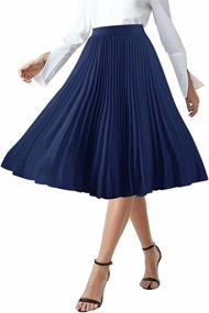 img 2 attached to MisShow Womens Pleated Casual Chiffon Women's Clothing and Skirts