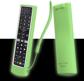 img 4 attached to 📺 SIKAI Silicone Case for LG Smart TV Remote AKB75095307 AKB75375604 AKB75675304 | Shockproof Protective Cover for LG TV Remote | Washable Skin-Friendly Sleeve | Anti-lost with Remote Loop | Glow Green-White