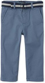 img 1 attached to 👖 Stylish Children's Place Belted Hudson Pants for Boys (6-9 Months) - Comfortable and Trendy Kids' Clothing