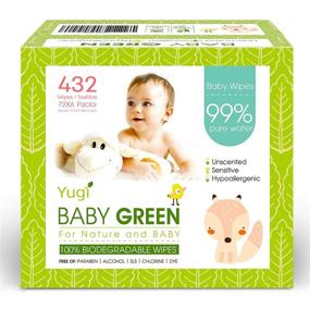 img 4 attached to Biodegradable Baby Wipes Unscented - 432 Wipes (6 Packs of 72) - Compostable, 99% Pure Water, Plastic-Free, Moist Newborn Diaper Wipes - Fragrance-Free, Wet Wipes for Sensitive Skin - Babies & Adults