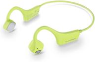 🎧 youthwhisper bone conduction headphones bluetooth - wireless open-ear headset: lightweight, sweat-proof, & green logo