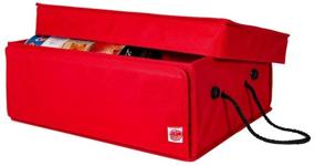 img 2 attached to Organize Ribbons with Ease: [Ribbons Storage Box] - Holds Various Sizes, Includes Dispenser and Gift Wrap Accessories Pouch (Red)