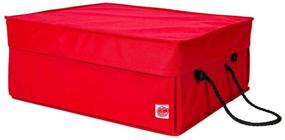 img 1 attached to Organize Ribbons with Ease: [Ribbons Storage Box] - Holds Various Sizes, Includes Dispenser and Gift Wrap Accessories Pouch (Red)