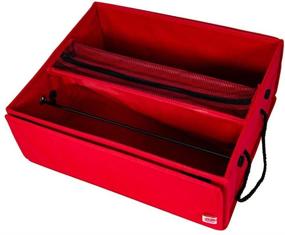 img 3 attached to Organize Ribbons with Ease: [Ribbons Storage Box] - Holds Various Sizes, Includes Dispenser and Gift Wrap Accessories Pouch (Red)