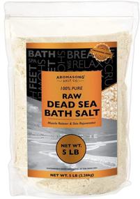 img 4 attached to 🧖🏻 Премиум- 5 фунтов сырой мертвоморская соль с грязью Мертвого моря - Поддерживает все преимущества минералов для спа-процедурных ванн - Финомедицинские, крупные зерна, большой герметичный баллон