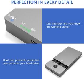 img 1 attached to 💻 KETAKY USB 3.1 Gen2 10Gbps Dual-Bay NVME Docking Station: Efficient M2 SSD Key M Support with Offline Clone & Auto Sleep Function