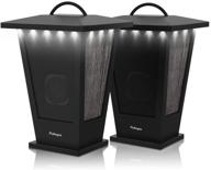 🔊 waterproof bluetooth speakers: pohopa 2-pack true wireless stereo sound 20w speakers with dual pairing & led lights - rich bass, pinao black logo