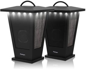 img 4 attached to 🔊 Waterproof Bluetooth Speakers: Pohopa 2-Pack True Wireless Stereo Sound 20W Speakers with Dual Pairing & LED Lights - Rich Bass, Pinao Black