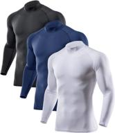 discover athlio men's thermal compression shirts: 1, 2 or 3 pack – ideal winter sports base layer tops & active running shirts logo