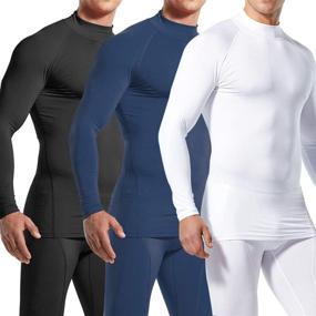 img 3 attached to Discover ATHLIO Men's Thermal Compression Shirts: 1, 2 or 3 Pack – Ideal Winter Sports Base Layer Tops & Active Running Shirts