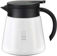 hario v60 insulated metal server - 800ml white: superior heat retention for perfect pour-over coffee логотип