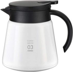 img 2 attached to Hario V60 Insulated Metal Server - 800ml White: Superior Heat Retention for Perfect Pour-Over Coffee