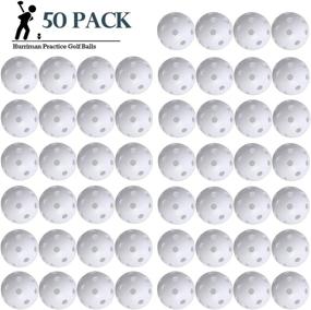 img 4 attached to 🏌️ Hurriman 50 Pack Practice Golf Balls: Enhance Your Swing with Plastic Airflow Hollow Golf Balls!